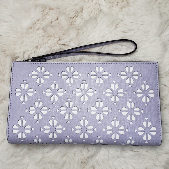 kate spade Handbags - Kate Spade Laser Cut Lavender Bi Fold Wallet